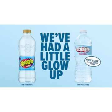 Splash Refresher Acai Grape Flavored Water – 16.9 Fl Oz Pack of 6