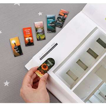 Magnetic Bookmarks, 46PCS Inspirational Slogan Nature Scenery Pattern Bookmarks, Encourage Yourself ...