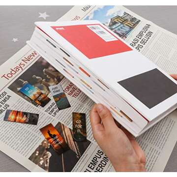 Magnetic Bookmarks, 46PCS Inspirational Slogan Nature Scenery Pattern Bookmarks, Encourage Yourself Book Mark for Book Lovers, Women, Man, Kids, Students, Teachers, School, Home(2.4 x 1 inch)