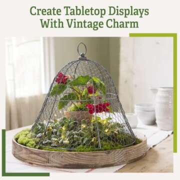 Sturdy Chicken Wire Cloche Plant Protector - Easy Cover for Plants