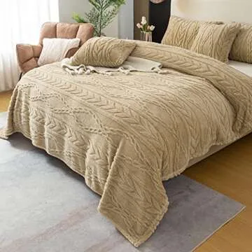 YUSOKI Sherpa Twin XL Blanket-3D Stylish Design Super Soft Fuzzy Cozy Warm Blanket Thick Plush Fluffy Furry Blankets for Teen Girls Women Couch Bed Sofa Chair Men Boys Gift(Tan,65"x90")