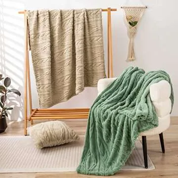 YUSOKI Sherpa Twin XL Blanket-3D Stylish Design Super Soft Fuzzy Cozy Warm Blanket Thick Plush Fluffy Furry Blankets for Teen Girls Women Couch Bed Sofa Chair Men Boys Gift(Tan,65"x90")