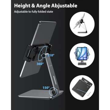 Maxonar Heavy-Duty Swivel Tablet Stand for Tablets