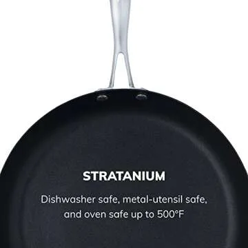 Scanpan Pro IQ 12.5” Fry Pan - Easy-to-Use Nonstick Cookware - Dishwasher, Metal Utensil & Oven Safe - Made by Hand in Denmark