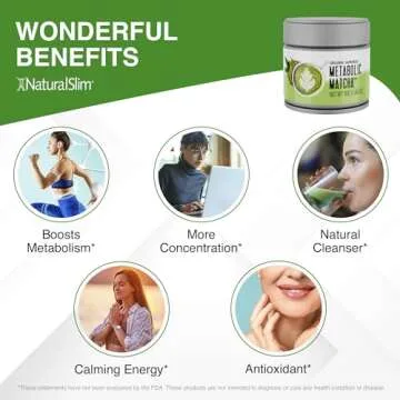 NaturalSlim Metabolic Organic Matcha Powder Authentic Japanese Matcha Green Tea Powder - Antioxidant & Anti-Aging Pure Matcha Green Tea for Metabolism, Energy, and Concentration - 1.06 Oz