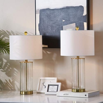 HIGHTRY 3-Way Dimmable Glass Table Lamps Set of 2
