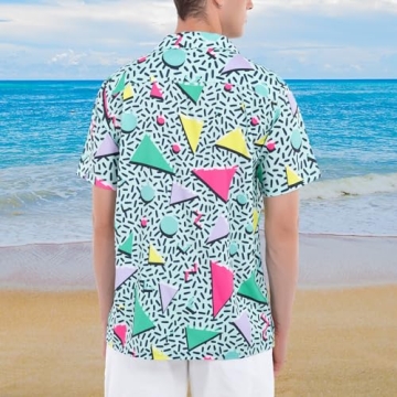 Artsadd 80s Hawaiian Shirt Retro Style for Men