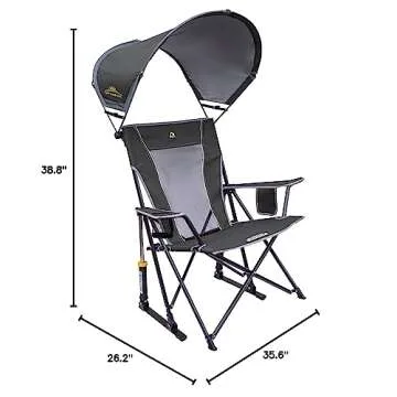 Comfortable GCI Outdoor Sunshade Rocker with Canopy