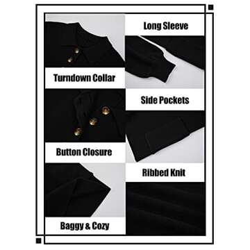 Tymidy Black Sweater Jumpsuit for Women - Comfortable & Stylish