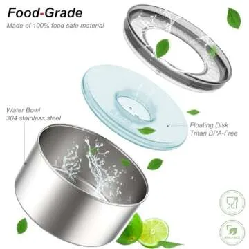 Spill Proof Dog Water Bowl, Food-Grade Stainless Steel Dog Bowl, 3L/100oz Large Capacity, No Splash Water Bowl with Non-Slip Base, Slobber Stopper Water Bowl for Messy Drinkers [Anti Digging Lip]