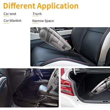 E Coastal Portable Handheld Car Vacuum Cleaner,High Power Small Car Cleaning Kit,12v/7000pa Electric...