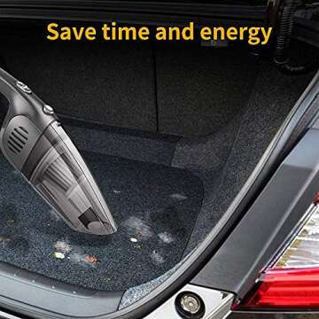 E Coastal Portable Handheld Car Vacuum Cleaner,High Power Small Car Cleaning Kit,12v/7000pa Electric Interior Auto Accessories Kit (Corded)