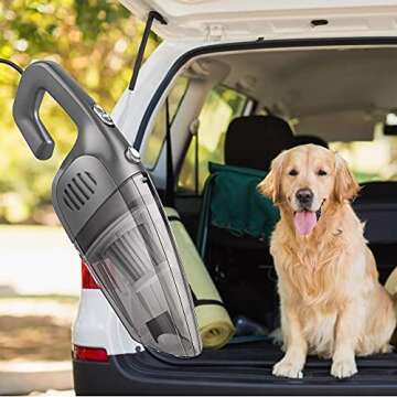 E Coastal Portable Handheld Car Vacuum Cleaner,High Power Small Car Cleaning Kit,12v/7000pa Electric Interior Auto Accessories Kit (Corded)
