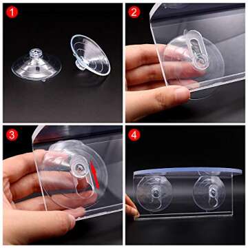 2Pack Aquarium Shelf,Transparent Acrylic Ledge Plants Holder for Substrate and Live Plants,with Strong Suction Cups for Fish Tank Multi-layer Decorations