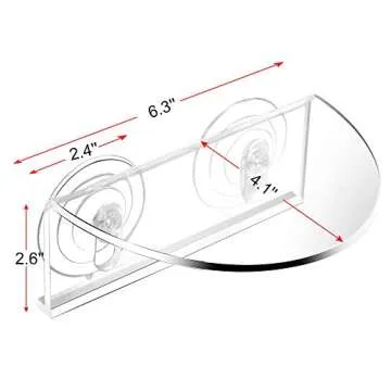 2Pack Aquarium Shelf,Transparent Acrylic Ledge Plants Holder for Substrate and Live Plants,with Strong Suction Cups for Fish Tank Multi-layer Decorations