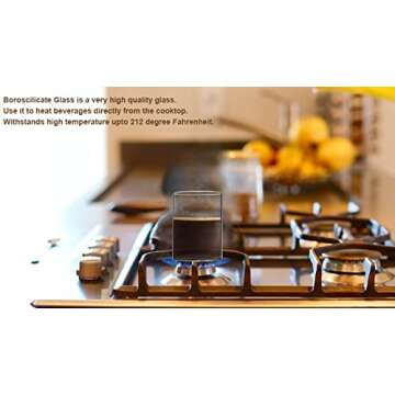 Mglass Lowball Whiskey Glasses Set of 8 | 15 oz | Thin And Light Borosilicate Glass Tumblers Can Be used For Drinking , Cocktail ,Water ,Milk, Coffee, Juices etc | Rocks Glasses | High temp resistant