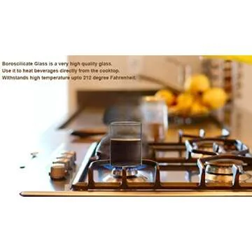 Mglass Lowball Whiskey Glasses Set of 8 | 15 oz | Thin And Light Borosilicate Glass Tumblers Can Be used For Drinking , Cocktail ,Water ,Milk, Coffee, Juices etc | Rocks Glasses | High temp resistant