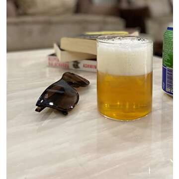 Mglass Lowball Whiskey Glasses Set of 8 | 15 oz | Thin And Light Borosilicate Glass Tumblers Can Be used For Drinking , Cocktail ,Water ,Milk, Coffee, Juices etc | Rocks Glasses | High temp resistant