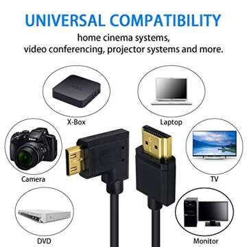 Duttek Mini HDMI to HDMI Coiled Cable - Ultra-Thin 4K