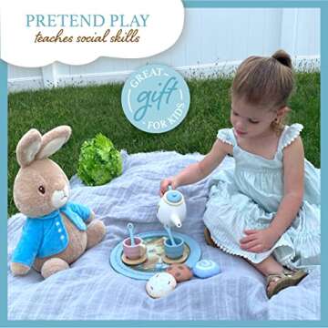 Beatrix Potter Peter Rabbit 11-Piece Wooden Tea Set