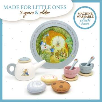 Beatrix Potter Peter Rabbit 11-Piece Wooden Tea Set