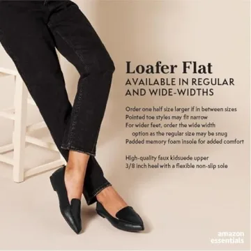 Stylish Amazon Essentials Women's Loafer Flats in Camel Faux Leather
