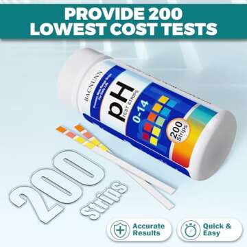 Highly Accurate pH Test Strips 0-14 for Quick Results