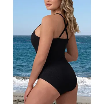 Ribbed One Piece Swimsuit - Stylish & Comfortable for Summer