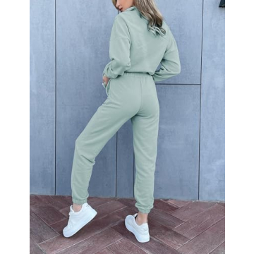 Stylish TIQOJE Women's Fleece Tracksuit Set for Comfort