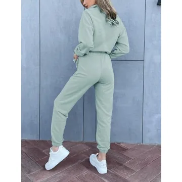 Stylish TIQOJE Women's Fleece Tracksuit Set for Comfort