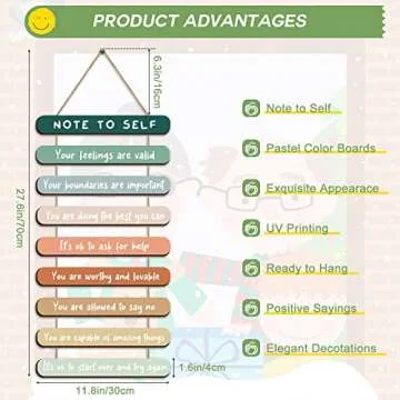 Yookeer Positive Psychology Affirmations Wall Art for Therapy and Inspiration