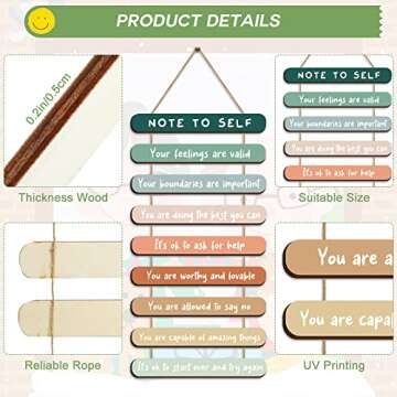 Mental Health Reminders Wall Art for Positive Living