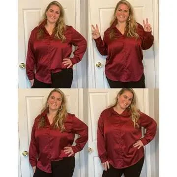 Plus Size Satin Blouse for Women | IN'VOLAND Elegant Shirt