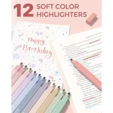 Four Candies 56 PCS Aesthetic School Supplies with Large Pencil Case, 6 Colored Ballpoint Pens, 12 Pastel Highlighters, 5 Black Ink Gel Pens, 9 Mechanical Pencils 0.5-2.0mm Student Essentials (Pink)