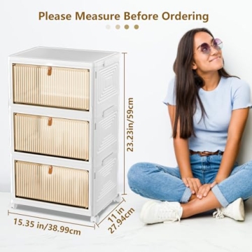 3 Tier Stackable Storage Bins for Home & Office Organization