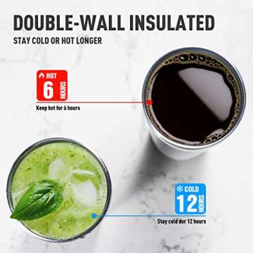 COMOOO 30oz Black Stainless Steel Tumbler Bulk with Lid and Straw Insulated Tumbler Coffee Cup Durable Double Wall Vacuum Travel Coffee Mug Thermal for Hot and Cold Drinks (Black, 8 Pack)