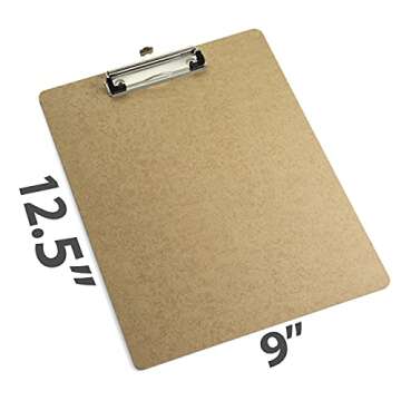 Officemate Recycled Wood Clipboard - Eco-Friendly & Durable, 9 x 12.5 Inch