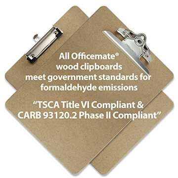 Eco-Friendly Officemate Recycled Wood Clipboard