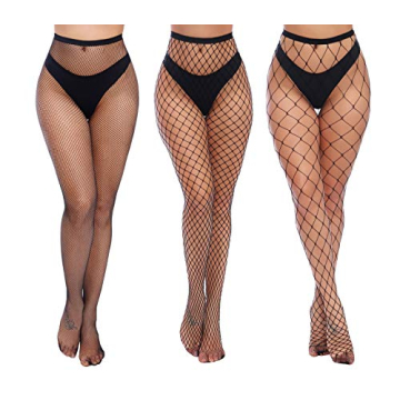 Charmnight Women’s High Waist Tights Fishnet Stockings – 3 Pair Set for Any Occasion