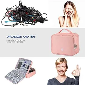 Travel Electronics Organizer Waterproof & Stylish for Cables