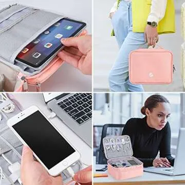 Travel Electronics Organizer Waterproof & Stylish for Cables