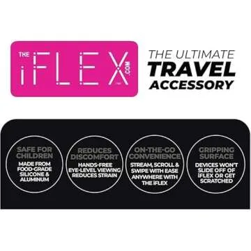 iFLEX Adjustable Cell Phone and Tablet Stand for All Ages – Flexible Phone Holder Holds Many Devices Perfect for Hands Free Video Calls and So Much More!