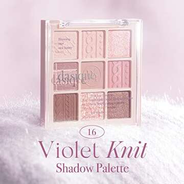 dasique Violet Knit Shadow Palette 9 Blendable Shades