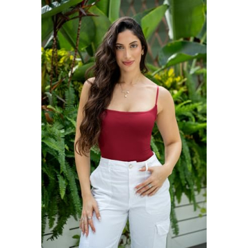 SUUKSESS Women's Sexy Square Neck Thong Bodysuit Backless Top