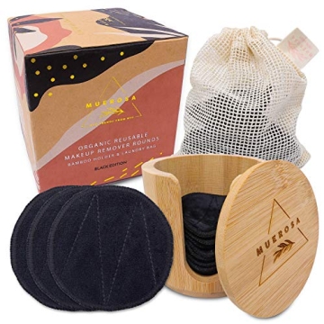 MUEROSA Bamboo Reusable Makeup Remover Pads Set 14 pcs