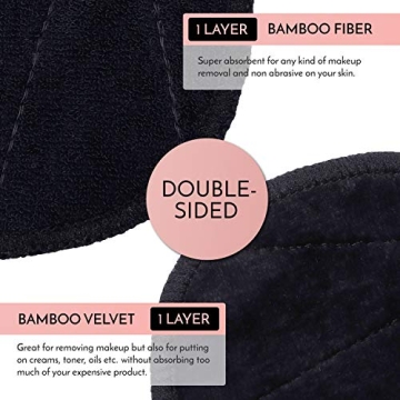 MUEROSA Bamboo Reusable Makeup Remover Pads Set 14 pcs