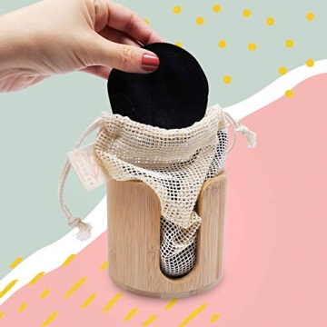 MUEROSA Bamboo Reusable Makeup Remover Pads Set 14 pcs