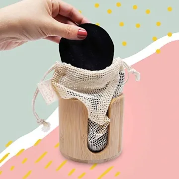 MUEROSA Bamboo Reusable Makeup Remover Pads Set 14 pcs