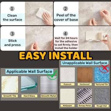 Minimalism Hair Dryer Holder Wall Mount Self Adhesive Fashionable Hair Tool Organizer Bathroom No Dr...