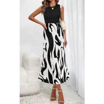 Buy PRETTYGARDEN Women's Pleated Midi Skirt Online